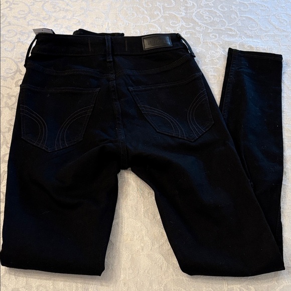 Hollister Curvy High Rise Super Skinny 00R Tipped Black Jeans - Picture 15 of 16